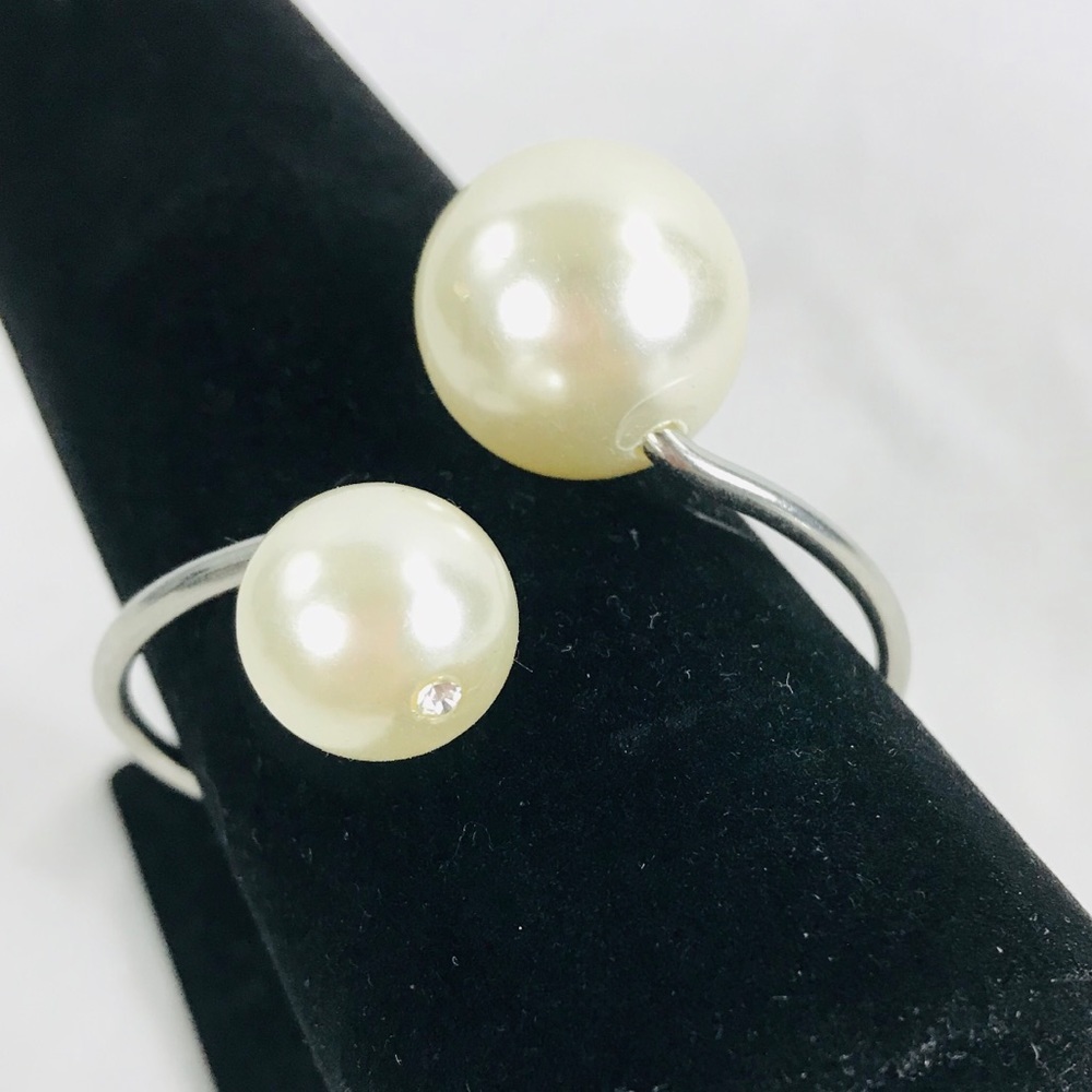 Adjustable Large Pearl Cuff Bracelet